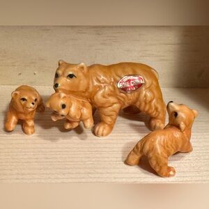 Bone China Bear Figurine Set of Three